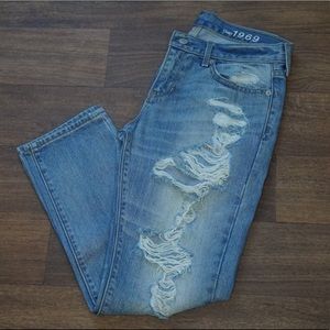 “Sexy Boyfriend” Distressed Denim